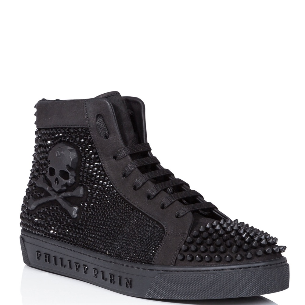Phillip Plein Fight Club  High Tops Black Men’s Rare!